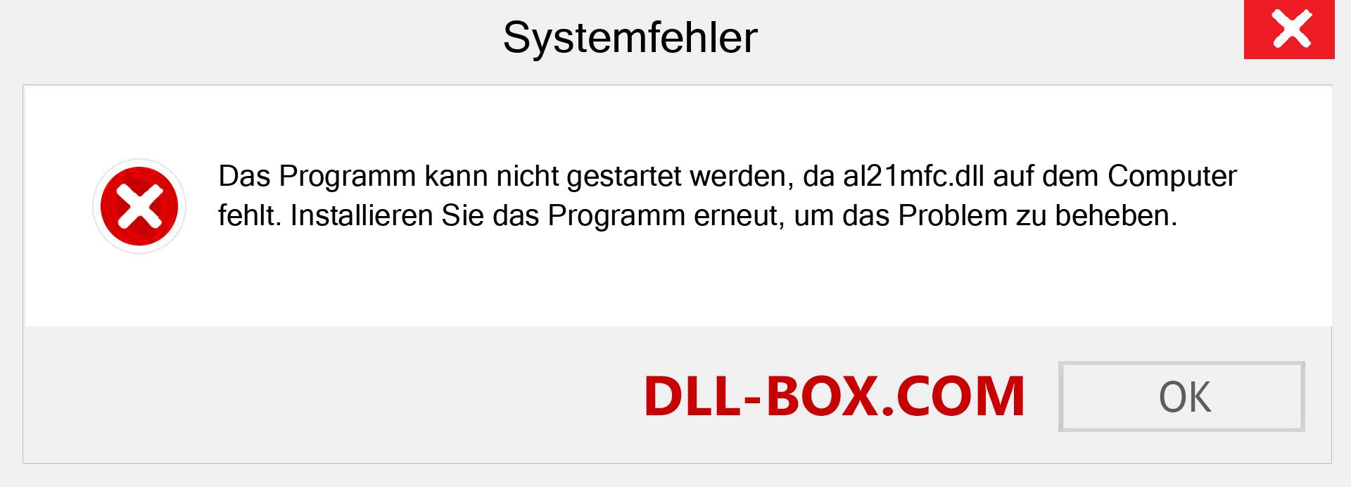 al21mfc.dll-Datei fehlt?. Download für Windows 7, 8, 10 - Fix al21mfc dll Missing Error unter Windows, Fotos, Bildern